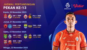 Jadwal BRI Super League pekan 13 live eksklusif di Vidio. (dok. vidio.com)