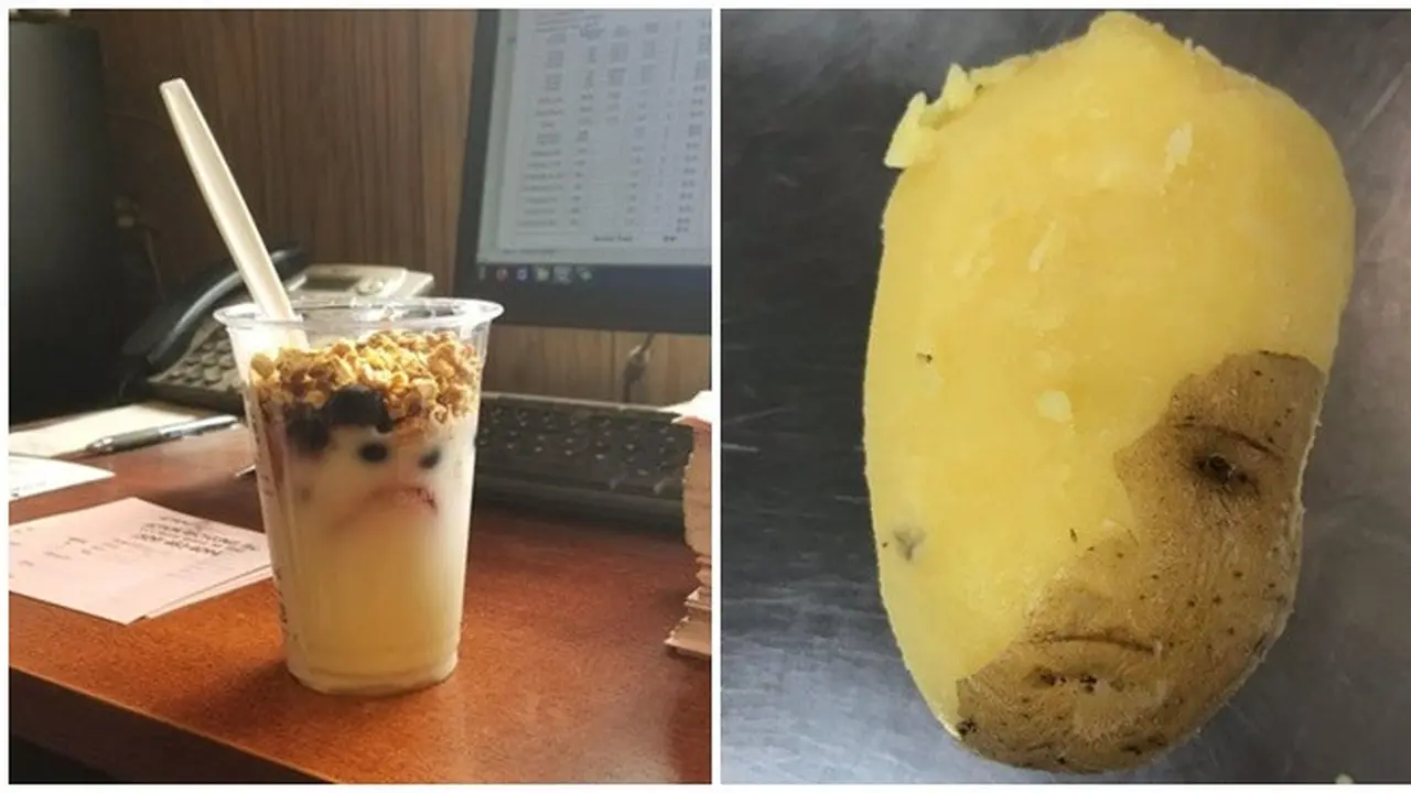 6 Potret Makanan Mirip Ekspresi Wajah Ini Unik, Muncul Beragam Imajinasi