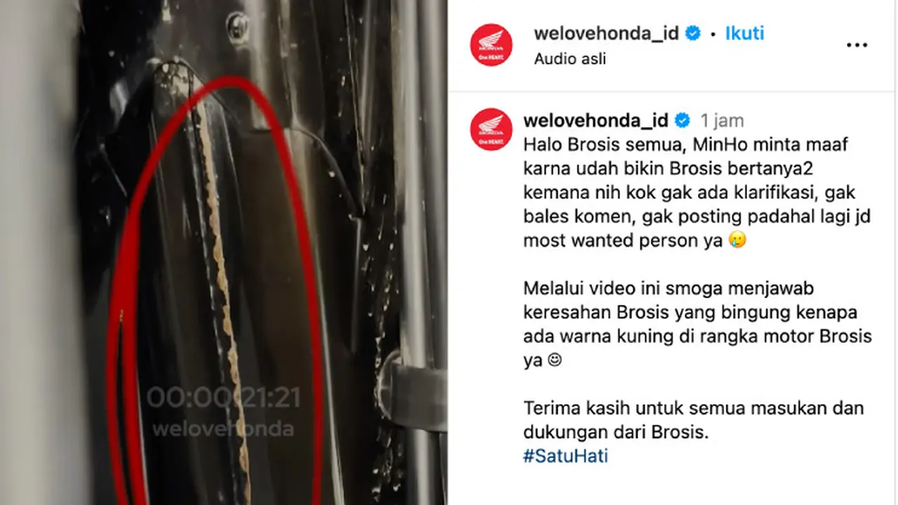 Klarifikasi Astra Honda Motor terkait karat di sasis motor