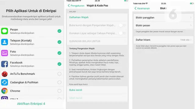 Oppo A83 fitur keamanan