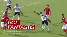 Berita video momen gol fantastis eks pemain Persib Bandung dan Arema FC, Makan Konate, di Liga Super Malaysia 2021, Jumat (16/4/2021) malam hari WIB.
