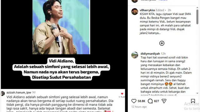 Postingan Ayah Vidi Aldiano Usai Putranya Berpulang