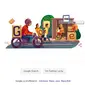 Google ikut merayakan uniknya tradisi mudik lebaran di Indonesia melalui Google Doodle Hari Ini. (Screenshoot)