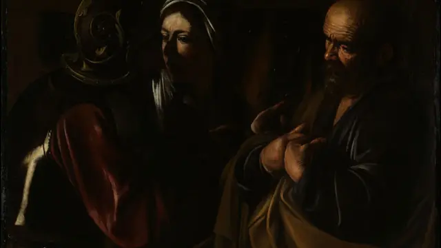 The Denial Of Saint Peter (1610) Oleh Caravaggio.