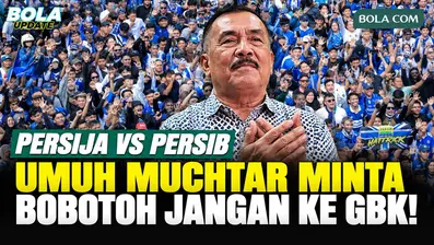 Manajer Persib Bandung, Umuh Muchtar, mengimbau seluruh Bobotoh untuk tidak memaksakan diri datang ke Stadion GBK, Jakarta, saat Persib menghadapi Persija.
Umuh mengingatkan bahwa sejumlah kejadian di masa lalu telah menimbulkan korban. Ia berharap ...
