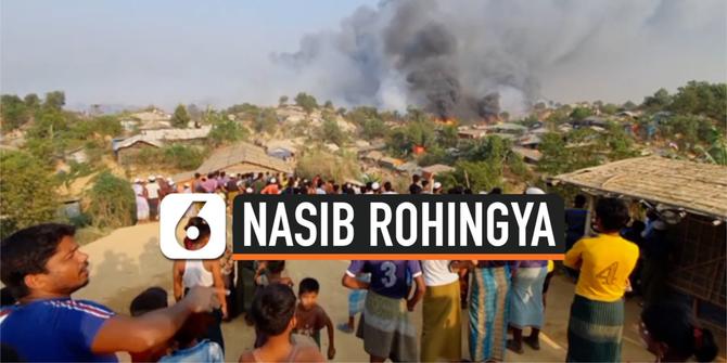 VIDEO: Kamp Rohingya di Bangladesh Terbakar, Puluhan Ribu Warga Mengungsi