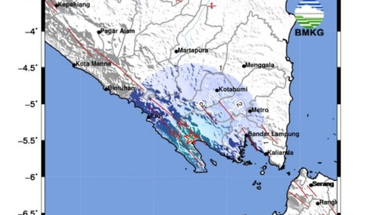 Fakta Gempa Dangkal M 4,5 Guncang Tanggamus Lampung, Pusat di Darat