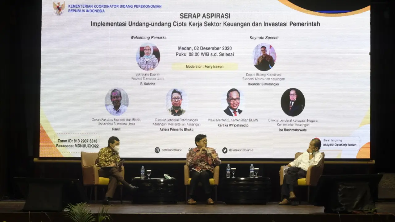 Kegiatan Serap Aspirasi UU Cipta Kerja di Medan, Rabu (2/12/2020).
