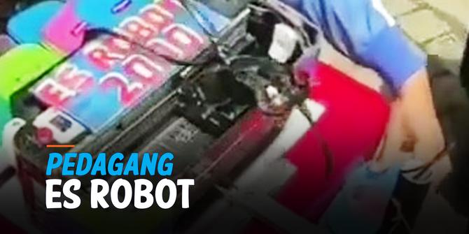 VIDEO: Viral Pedagang Es Robot Pakai Printer