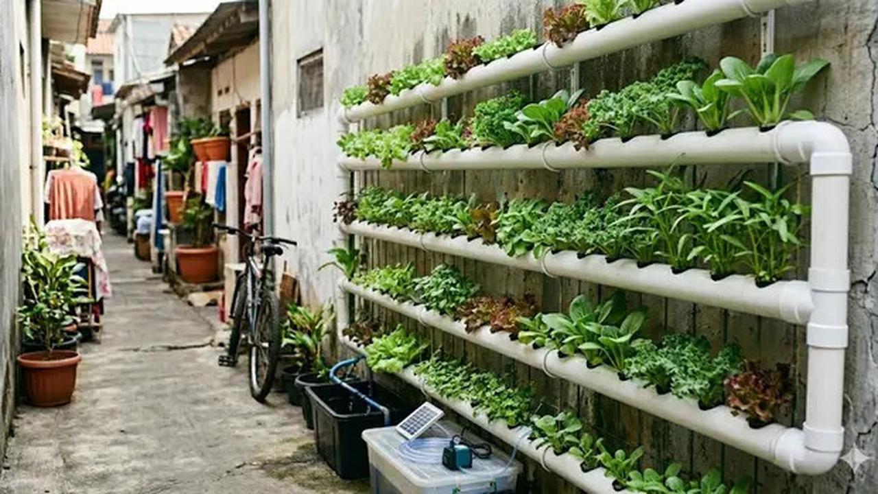 7 Inspirasi Kebun Mini Hidroponik untuk Rumah di Gang Sempit, Hijaukan Lahan Terbatas