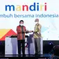 Wakil Direktur Utama Bank Mandiri Hery Gunardi dalam perayaan HUT ke-22 di Jakarta, Jumat (2/10).