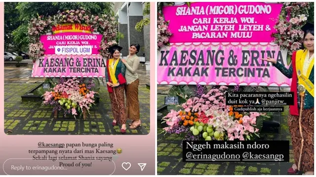 6 Potret Erina Gudono Hadiri Wisuda Adiknya, Tidak Didampingi Kaesang Pangarep