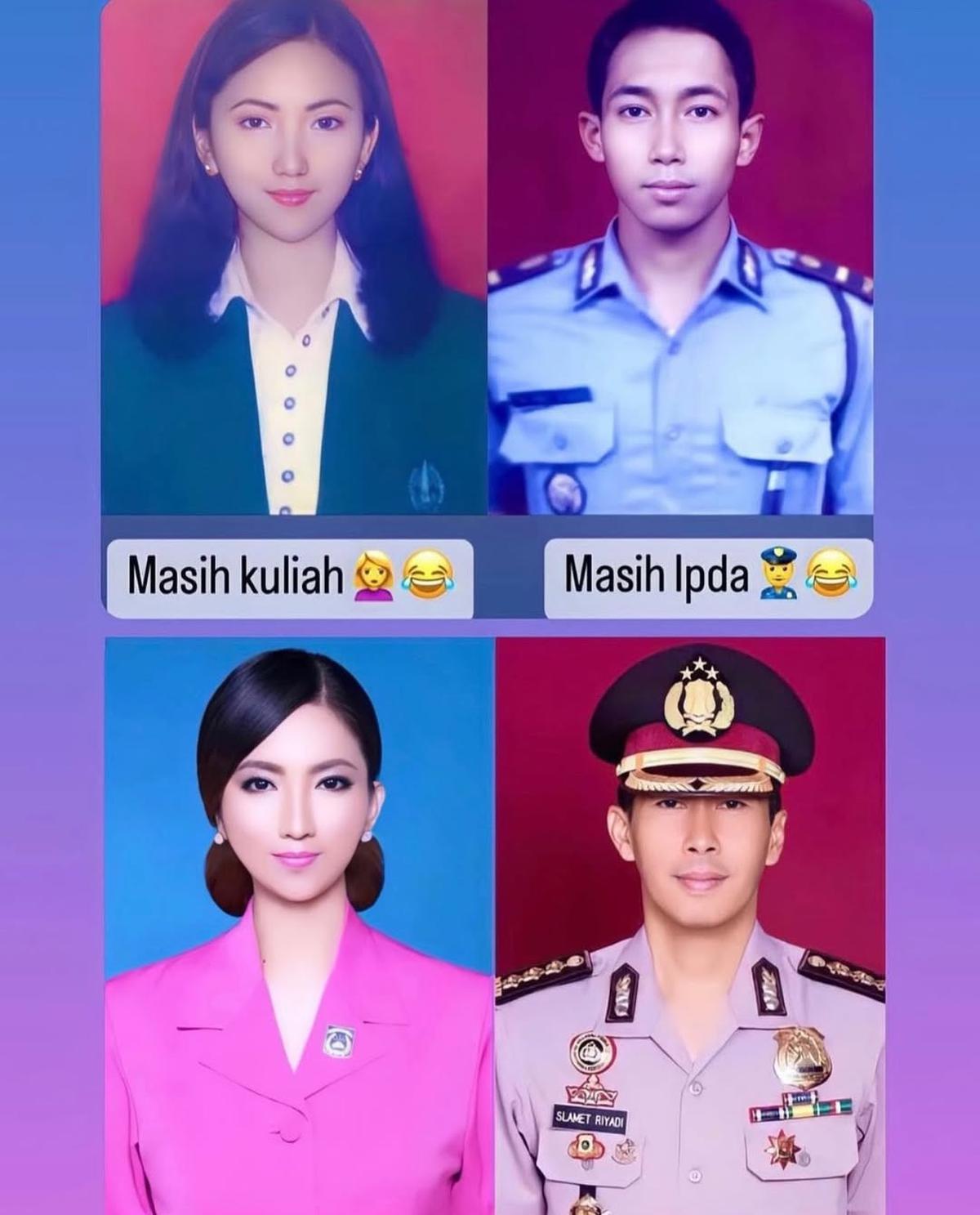 Potret Cantik Heni Tania Dampingi Sang Suami Berpangkat Kombes Pol
