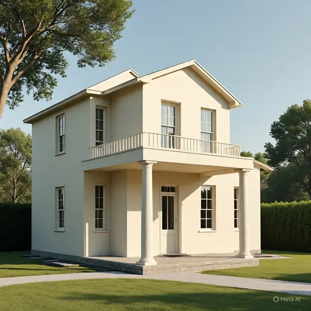Desain Rumah Klasik Sederhana 2 Lantai
