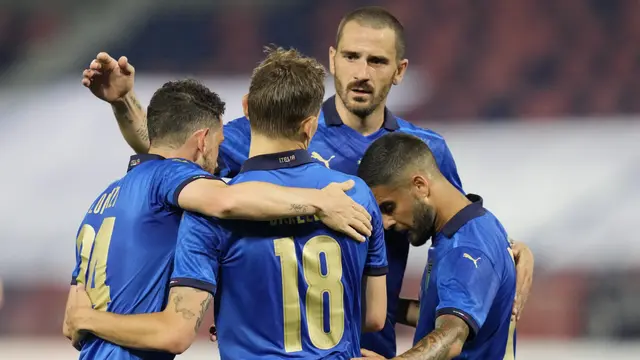 Foto Piala Eropa: Tampil Dominan, Italia Pesta Gol ke Gawang Republik Ceko