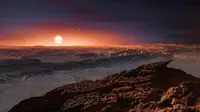 Ilustrasi permukaan Proxima b (sumber: space.com)
