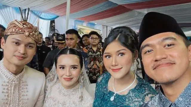 Erina Gudono dengan kebaya hamil. [@erinagudono]