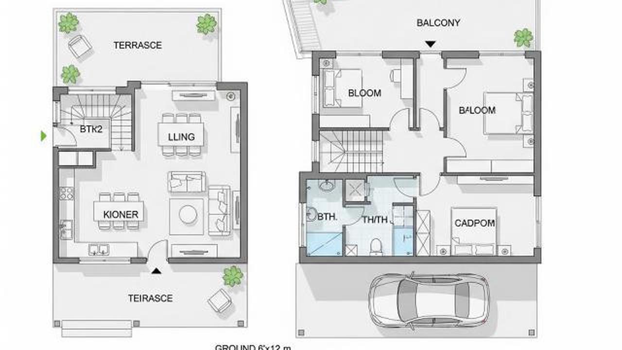 7 Denah Gambar Rumah Minimalis Ukuran 6x12, Solusi Hunian Fungsional di Lahan Terbatas