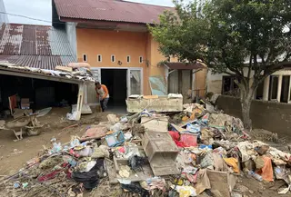 Rumah warga bernama Win di Kompleks Griya Permata terdampak banjir Padang. (Liputan6.com/Winda Nelfira)