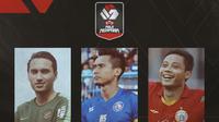 Piala Menpora - Ezra Walian, Hendro Siswanto, Evan Dimas (Bola.com/Adreanus Titus)