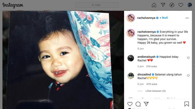 Unggahan Rachel Vennya.