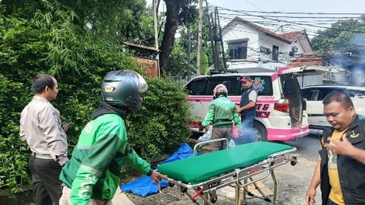 Lokasi kecelakaan pemotor tewas di Jalan Kavling Polri, Kelurahan Ragunan, Pasar Minggu, Jakarta Selatan.