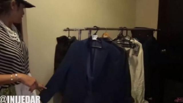 Gantungan baju di apartemen Richard Kyle (YouTube Jessica Iskandar)