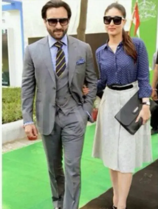 Di foto pertama, Pompy mengunggah gambar Kareena dan Saif sembari mengucapkan selamat hari jadi atas pernikahan mereka. (Via Instagram/@kareena_kapoorkhan)