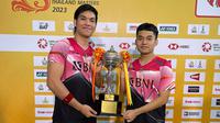 Ganda putra Indonesia&nbsp;Leo Rolly Carnando/Daniel Marthin menjuarai Thailand Masters 2023 setelah mengalahkan&nbsp;Su Ching-heng/Ye Hong-wei dari&nbsp;Chinese Taipei pada laga final di&nbsp;Nimibutr National Stadium, Bangkok, Thailand, Minggu, 5 Februari 2023. (foto: PBSI)