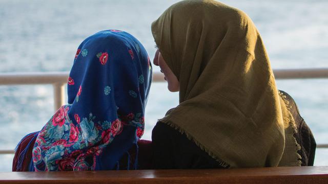 Ilustrasi muslim, keluarga muslim, ibu