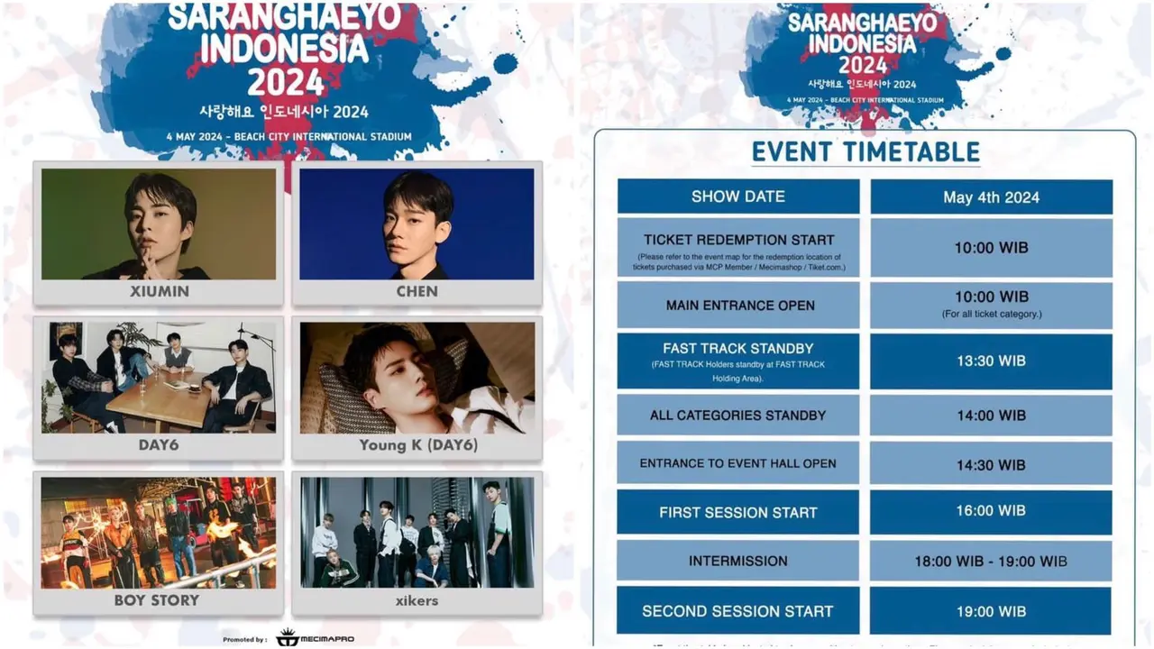 Konser Saranghaeyo Indonesia 2024 dihelat besok, 4 Mei 2024. (instagram.com/@mecimapro)