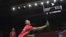 Fredy Setiawan/Dwiyoko pebulutangkis Indonesia meraih medali emas di nomor ganda putra SL3-SL4 setelah mengalahkan pasangan Korea pada Asian Para Games 2018 di Istora Senayan, Sabtu (13/10/2018).  (Bola.com/Peksi Cahyo)