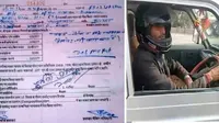 Trauma Ditilang, Pria Ini Selalu Pakai Helm Saat Nyetir Mobil