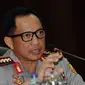 Kapolri Jenderal Tito Karnavian memberi keterangan saat rilis kasus Ahok di Gedung Rupatama, Mabes Polri, Jakarta, Selasa (16/11). (Liputan6.com/Helmi Fitriansyah)