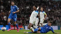 Inggris sukses menaklukkan Italia dengan skor 3-1. (AP Photo/Frank Augstein)