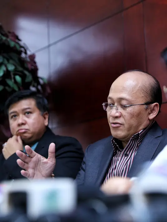 Vidi mengungkapkan alasan hingga pelaporannya ke polisi. Menurutnya, kasus ini bukan saja untuk menjerat presenter berkepala plontos tersebut, melainkan mencari dalang pada kasus Kiswinar dan Mario Teguh. (Adrian Putra/Bintang.com)