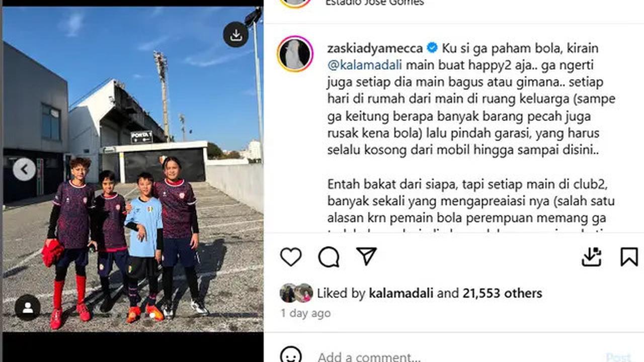 Putri Zaskia Adya Mecca Diincar 2 Klub Sepak Bola di London dan Portugal: Entah Bakat dari Siapa