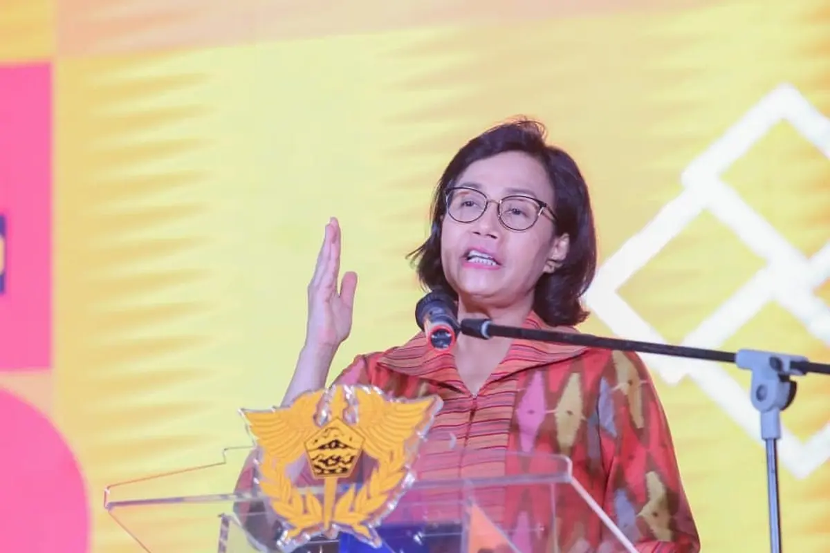 Menteri keuangan Sri Mulyani dalam kegiatan UMKM Week 2022