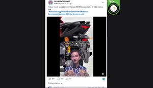 Cek Fakta Liputan6.com mendapati klaim video Wapres Gibran Rakabuming Raka mengumumkan tebus sepeda motor hanya Rp 600 ribu. (Foto: tangkapan layar Facebook)