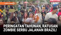 Ratusan Zombie Serbu Jalanan São Paulo dalam Parade Tahunan