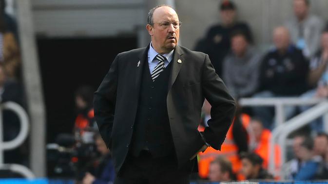 Pelatih Newcastle United, Rafael Benitez . (Owen Humphreys/PA via AP)