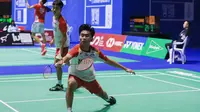 Ganda putra Muhammad Putra Erwiansyah/Patra Harapan Rindorindo lolos ke final Kejuaraan Dunia Bulu Tangkis Junior 2022. (Dok PBSI)