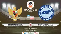 Piala AFF U-15 2019: Indonesia vs Singapura. (Bola.com/Dody Iryawan)