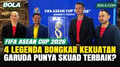 Empat legenda sepak bola ASEAN, Kurniawan Dwi Yulianto dan Ponaryo Astaman dari Indonesia, Baihakki Khaizan dari Singapura, serta Safiq Rahim dari Malaysia, membedah kekuatan negara masing-masing menjelang FIFA ASEAN Cup 2026. Kurniawan menilai Timna...