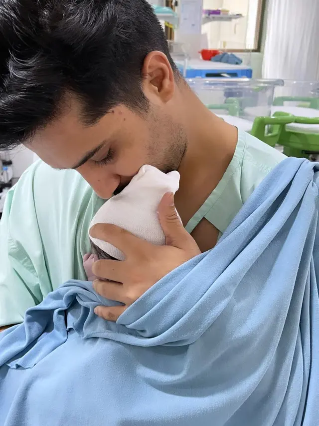 Artis India Gautam Nain dikaruniai anak pertama (Foto: Instagram/ @bukaan.moment/ @gautam_nain_official)