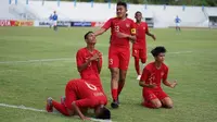 Gelandang Timnas Indonesia U-15, Marselino Ferdinan, mengaku gol yang dicetaknya bisa terwujud karena kerja keras semua tim. (dok. PSSI)