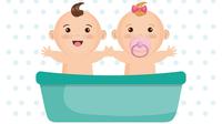 Ilustrasi bayi kembar laki-laki dan perempuan. (Image by studiogstock on Freepik)