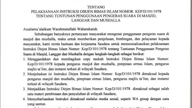 Kemenag Minta Kanwil Sosialisasikan Kembali Aturan Pengeras Suara di Masjid