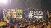Angkatan Muda Pembaharuan Indonesia (AMPI) Partai Golkar menggelar aksi dukungan untuk memenangkan pasangan capres Prabowo Subianto dan cawapres Gibran Rakabuming Raka pada acara Puncak HUT ke-59 Partai Golkar pada Senin (6/11/2023). (Ist)