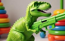 Aksi Konyol Seorang Pria Nekat Rampok Bank dengan Pistol Mainan Berbentuk Dinosaurus
